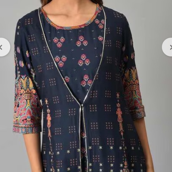 W For Woman India Kurtis Dress Cover Jacket Layer - Picture 13 of 14